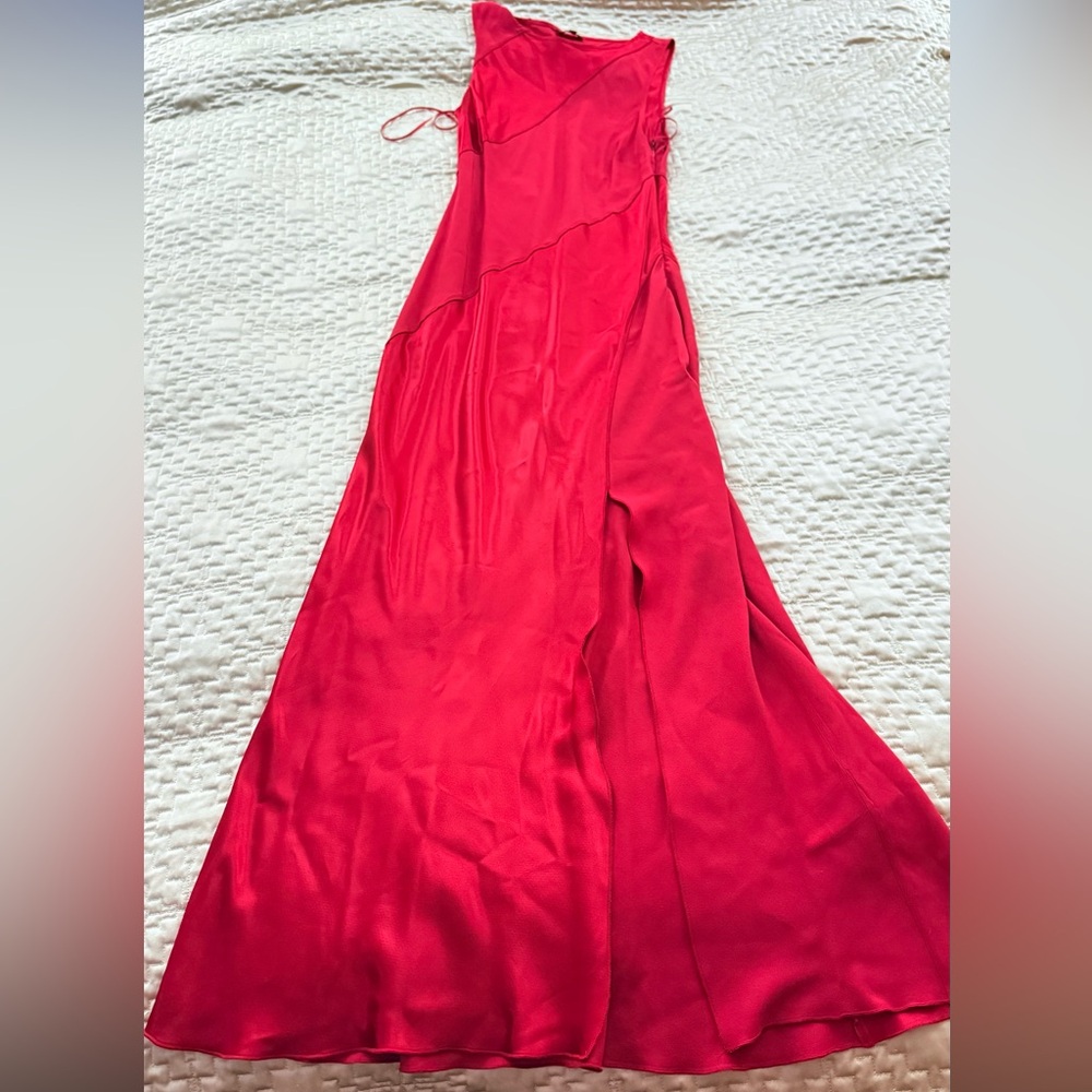 Rails NWT Sanya Midi Dress Front Side Slit In Scarlet, Size Small